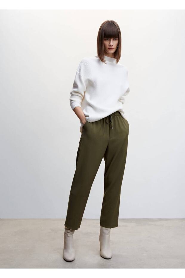 Bağcıklı Dökümlü Pantolon - 2