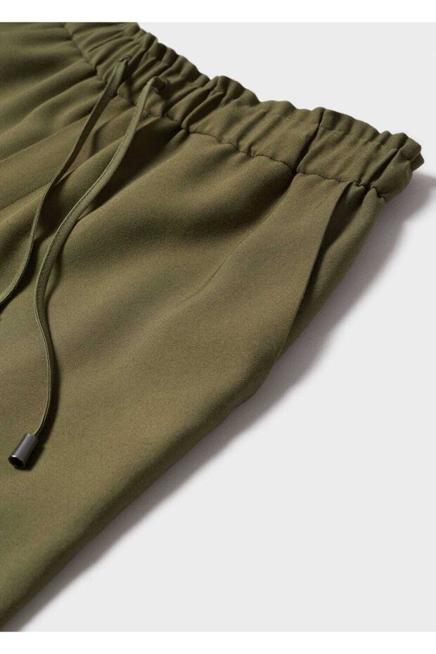 Bağcıklı Dökümlü Pantolon - 5