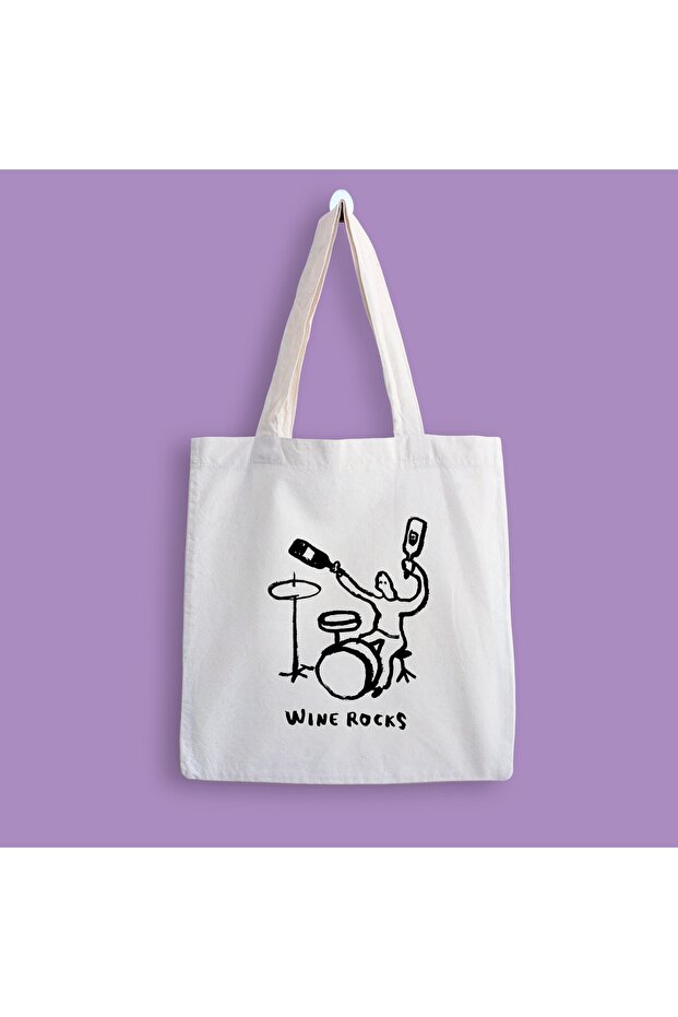 Wine Rocks Printed Cloth Bag