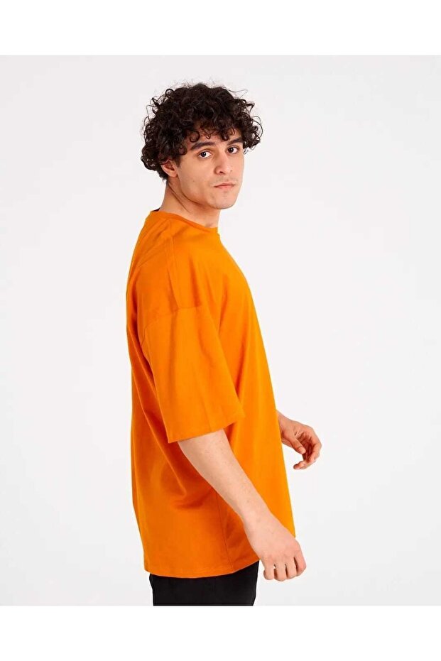 Basic Unisex Bisiklet Yaka Oversize T-shirt - 3