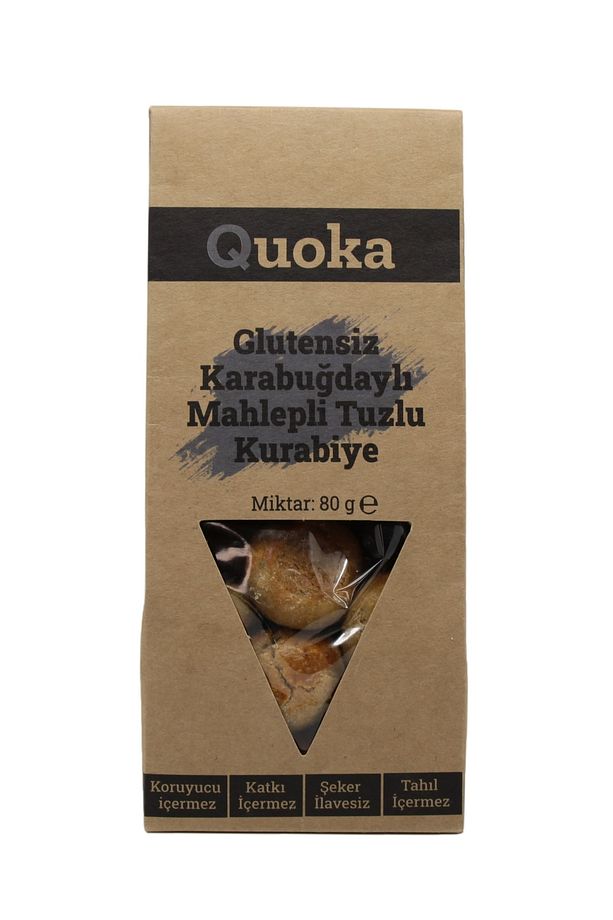 Glutensiz Şekersiz Karabuğday Unundan Çörek Otlu Mahlepli Tuzlu Kurabiye 1 Paket X 80gr - 1