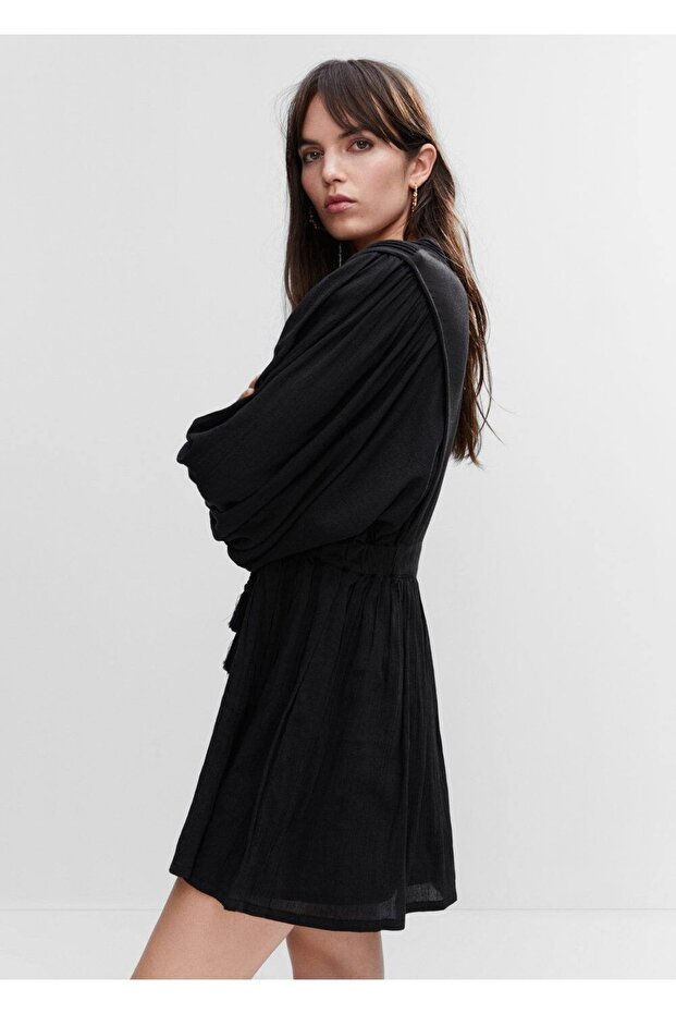 Kadın Siyah Elbise - 5