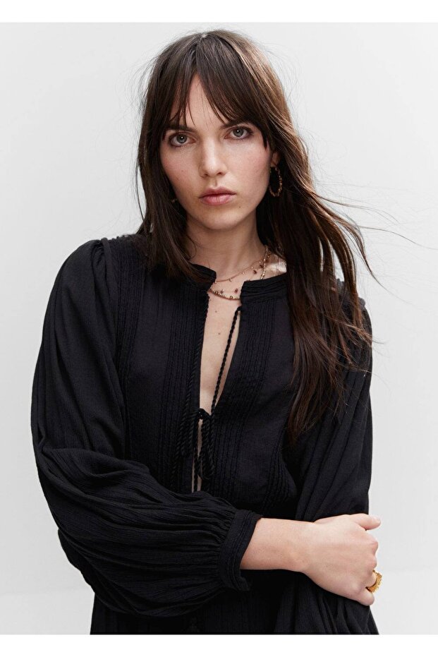 Kadın Siyah Elbise - 6