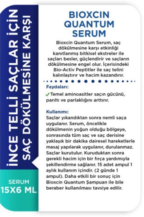 Quantum Bio-activ Serum 15 X 6 Ml - 2 Adet - Skt:12m - 2