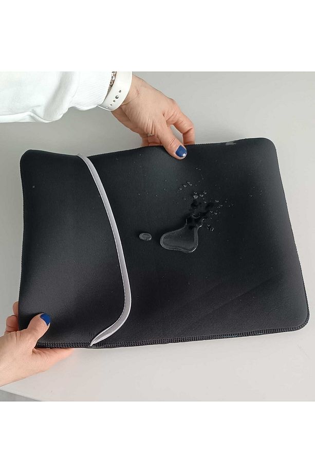 14'inç Su Geçirmez Çift Yönlü Kullanım Esnek Neopren Kumaş A4 Dosya Uyumlu Notebook Leptop Kılıfı - 6