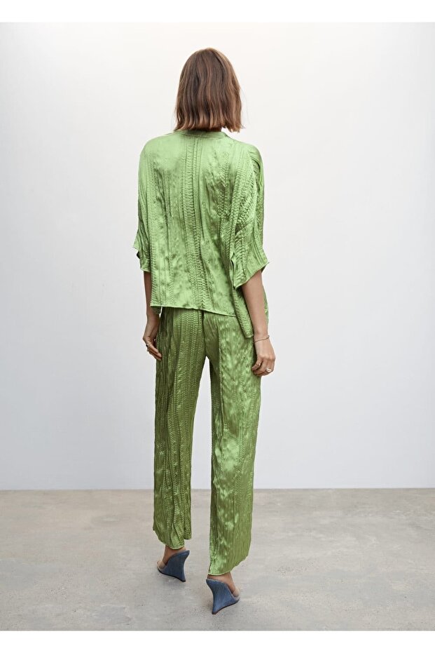 Pilili Saten Bluz - 4