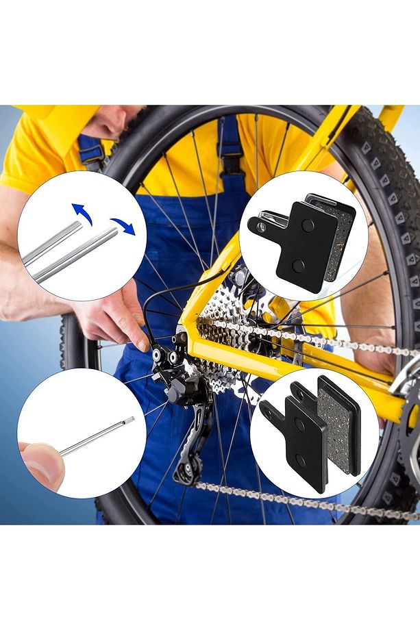 8 Set Bisiklet Hidrolik Mekanik Disk Kaliper Fren Balatası Shimano Model Bisiklet Balata - 3