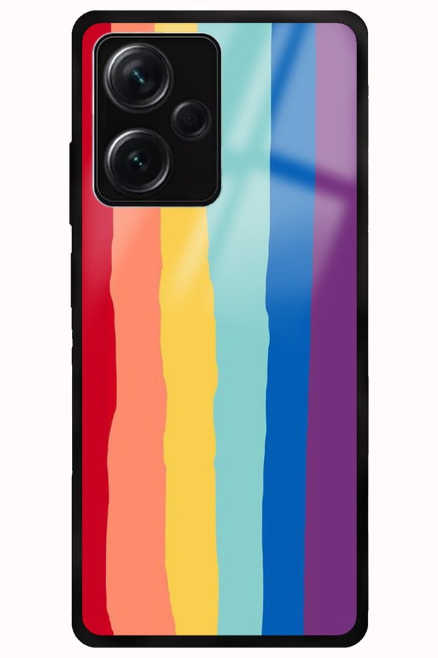 Xiaomi Redmi Note 12 Premium Rainbow Rainbow Pattern Glossy Phone Case with Camera Protection