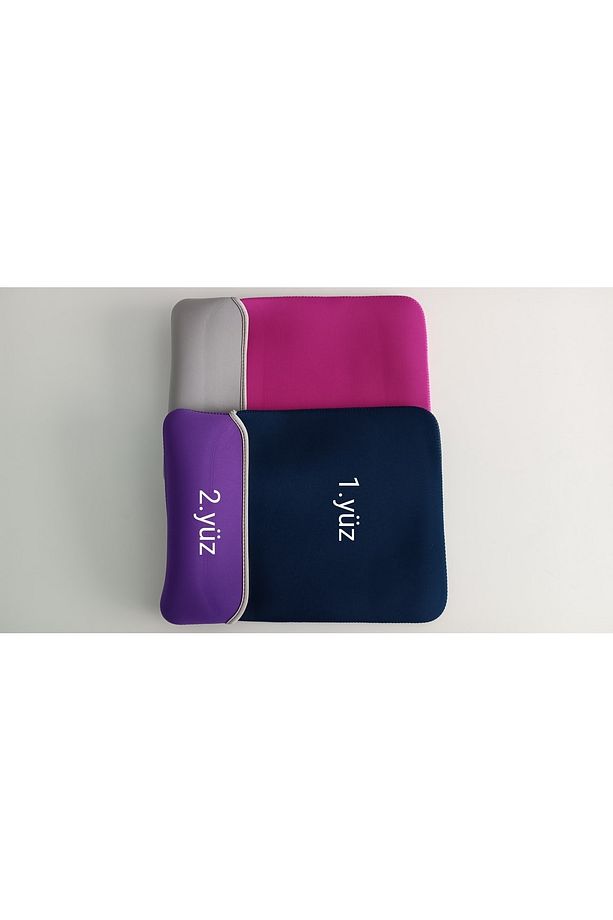 14'inç Su Geçirmez Çift Yönlü Kullanım Esnek Neopren Kumaş A4 Dosya Uyumlu Notebook Leptop Kılıfı - 5
