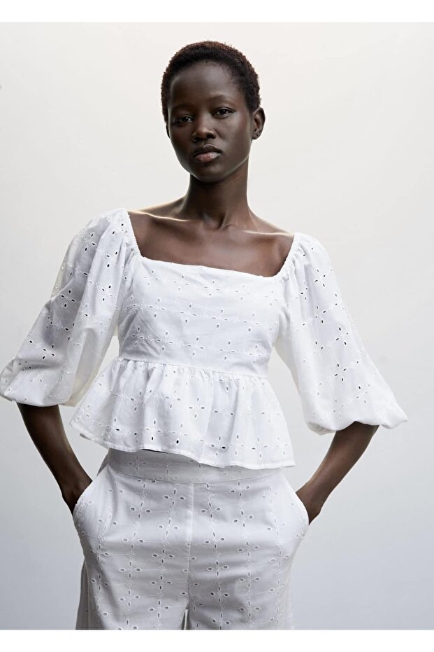 Kabarık Kollu Bluz - 1