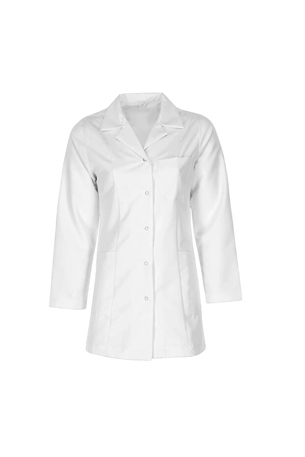 Kadın Beyaz Düğmeli Forma - 1