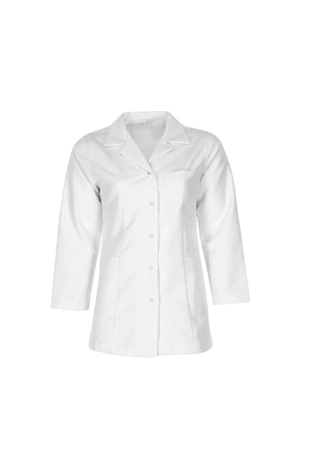 Kadın Beyaz Düğmeli Forma - 2