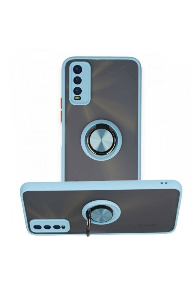 Vivo Y11S/Y20 Case with Ring Magnet Stand Matte Back Durable Case Cover