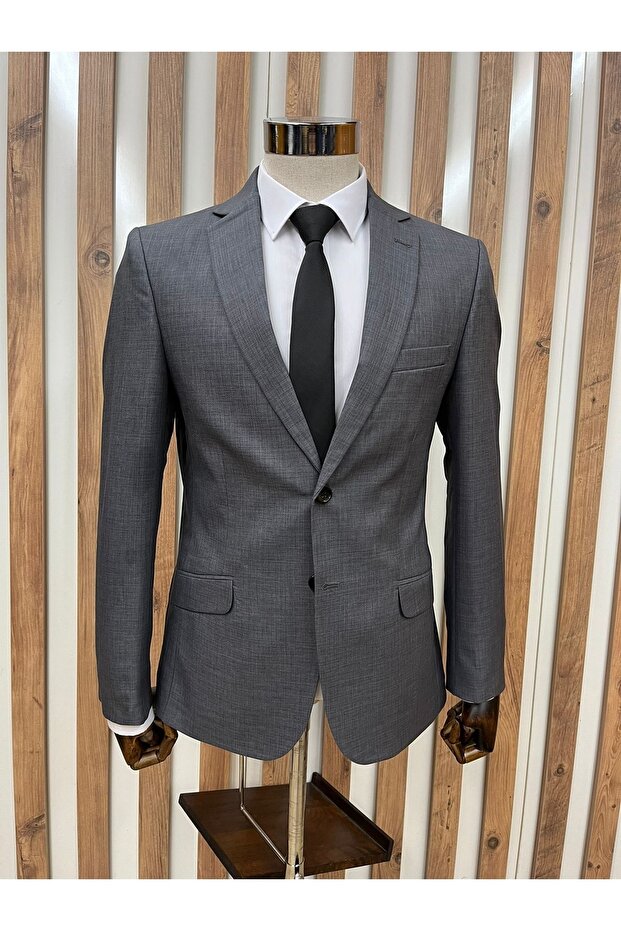 Gray Single Jacket - 1