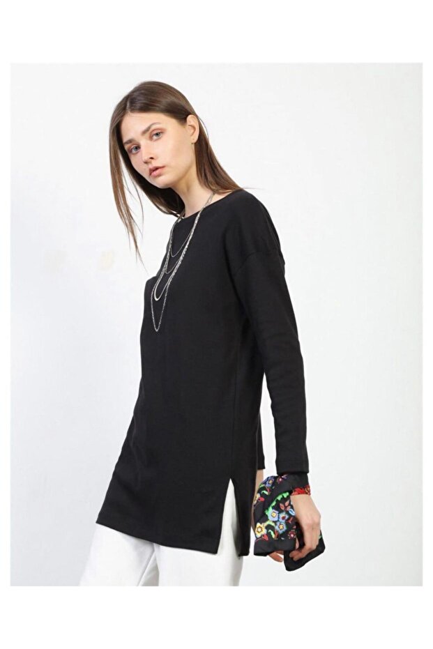 Siyah Basic Sweatshirt