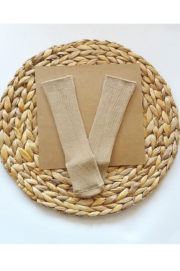 Girls Boys Unisex Baby Beige Knee Socks