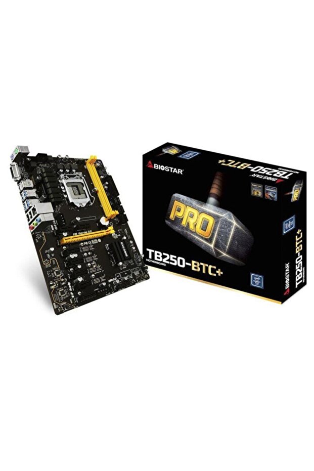 Tb250- Btc + 8 Adet Ekran Kartı Girişli 2400mhz Ddr4 Soket 1151 Atx Mining Anakart - 1