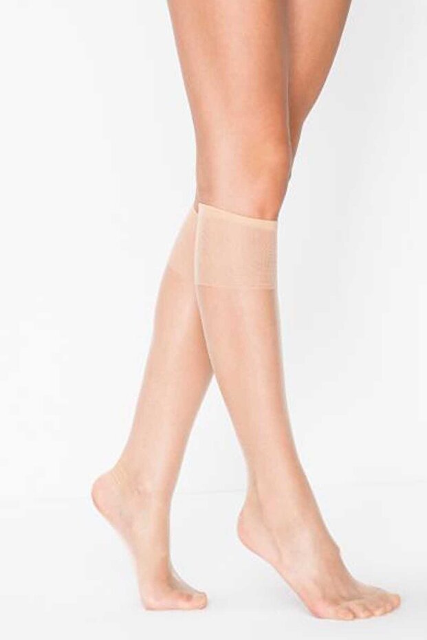 Women's Light Skin Matte 20 Denier Knee Length Trousers Socks 3-Piece
