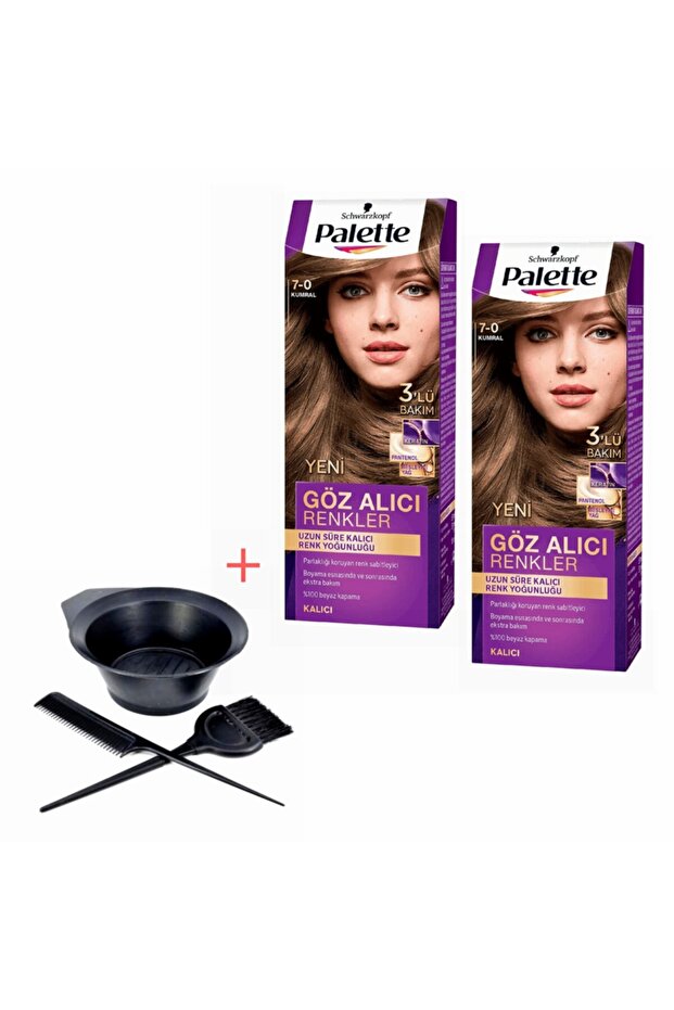 Göz Alıcı Renkler 7-0 Kumral X 2 Adet+Boyama Seti - 1