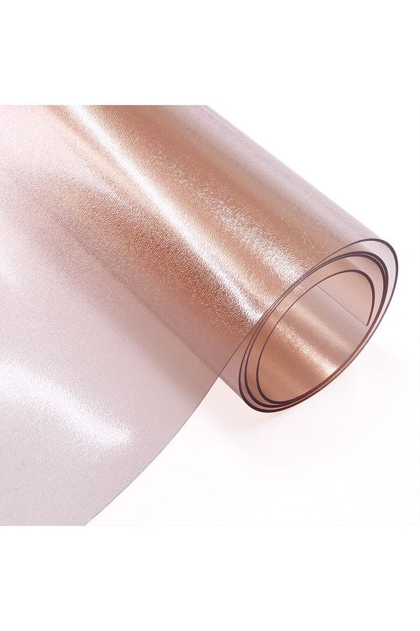 Buzlu Gülkurusu Şeffaf Pvc 1,7 mm Kalın Iz Yapmayan Masa Örtüsü - 1