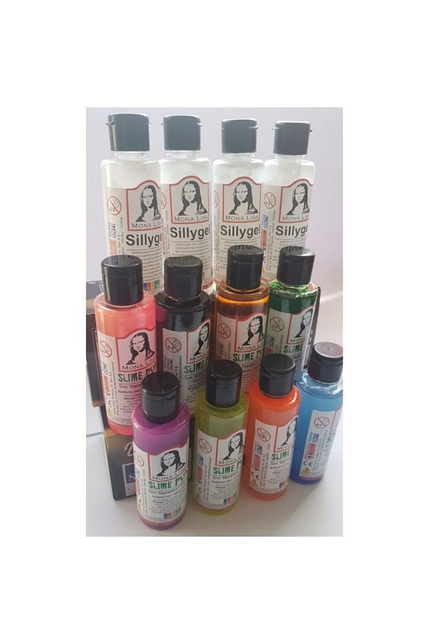Slime Yapma Seti 8 Renk + 4 Boraks 70 Ml - 1