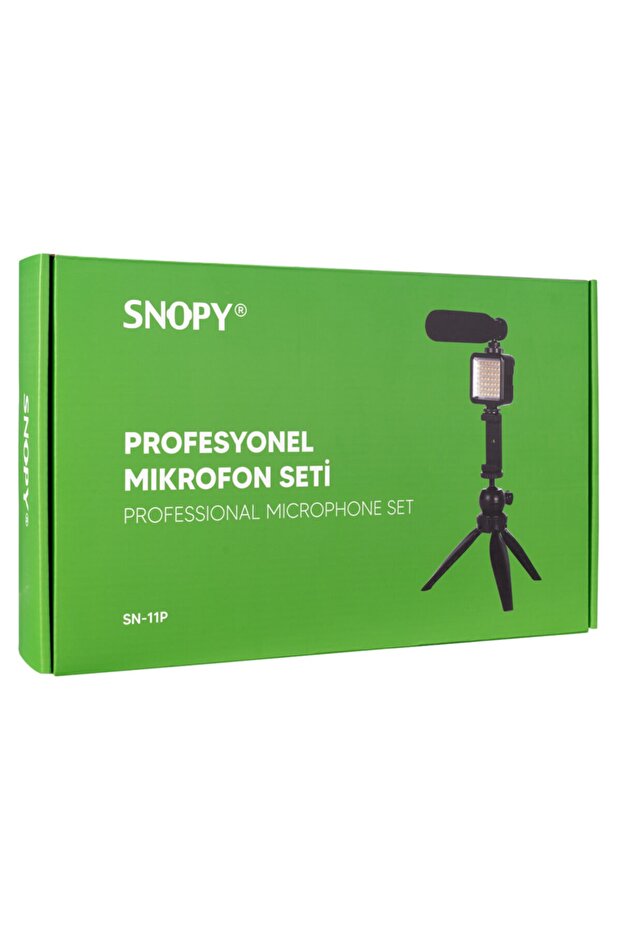 Sn-11p Siyah Profesyonel Vlogging Mikrofon Seti - 6