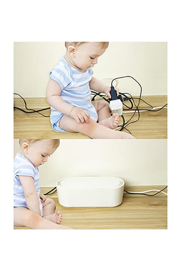 Plastic Cable Organizer Cable Management Box 31cm