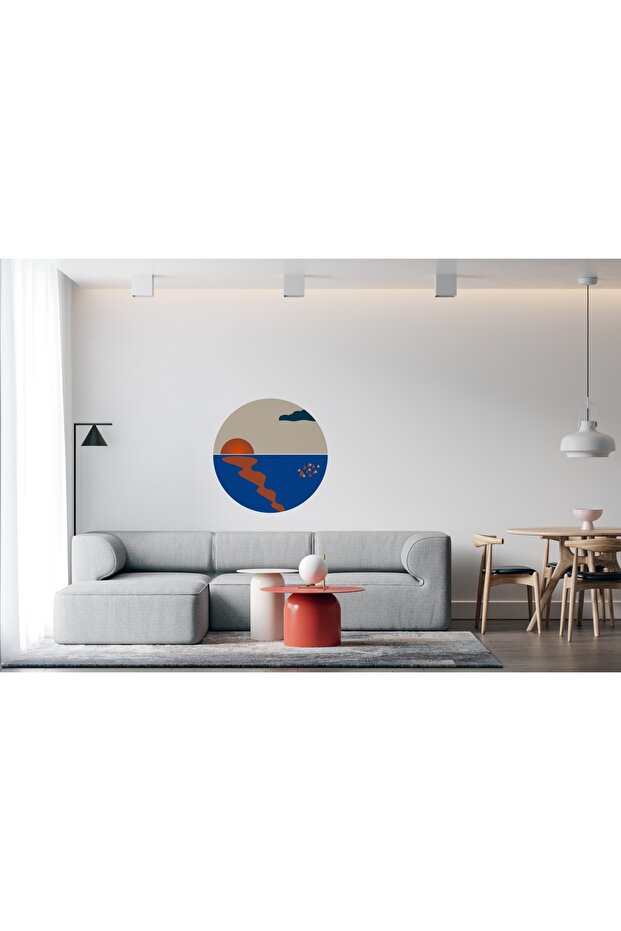 ملصق حائط دائري 80x80 سم