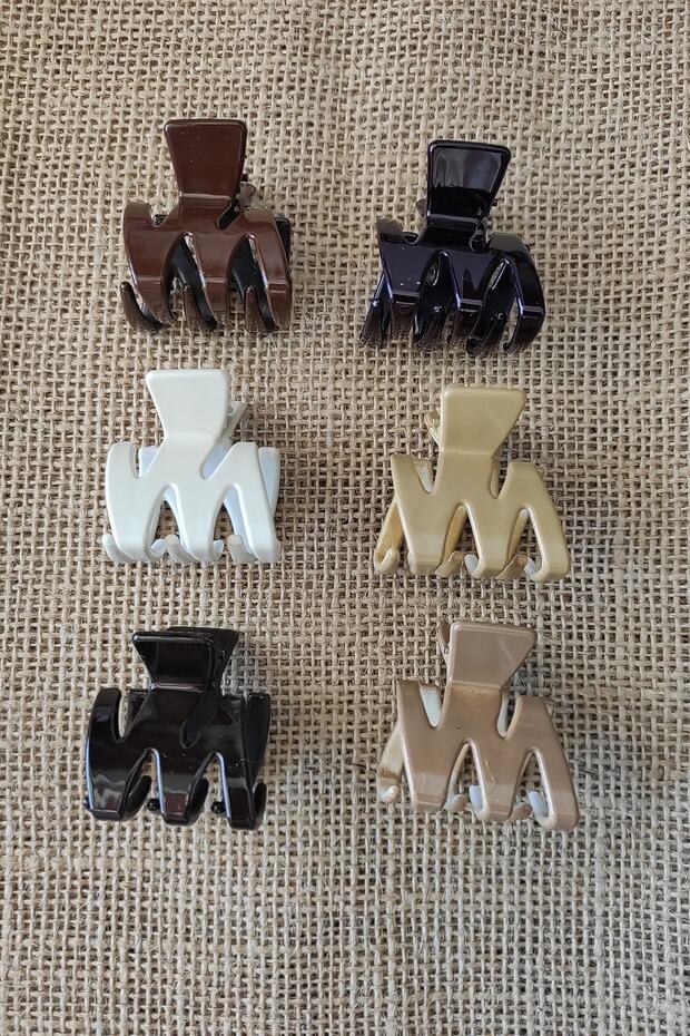 6 Pieces Coffee Colored Zigzag Clip Hairpins for Women
