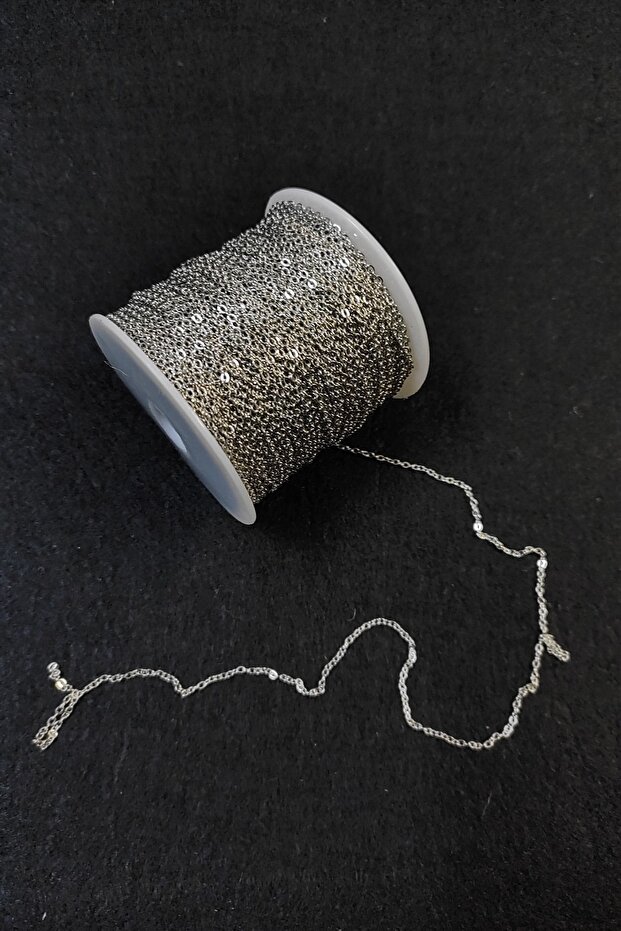 10 Meters Silver Color Thin Metal Welded Meter Chain Jewelry Chain
