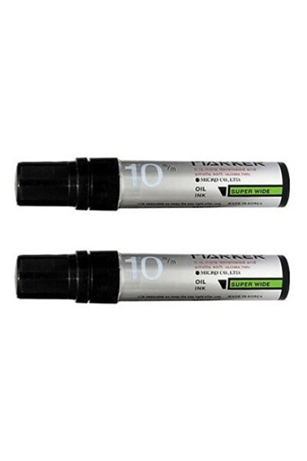 قلم ماركر صغير 10 ملمقطعتان باللون الأسود - 1