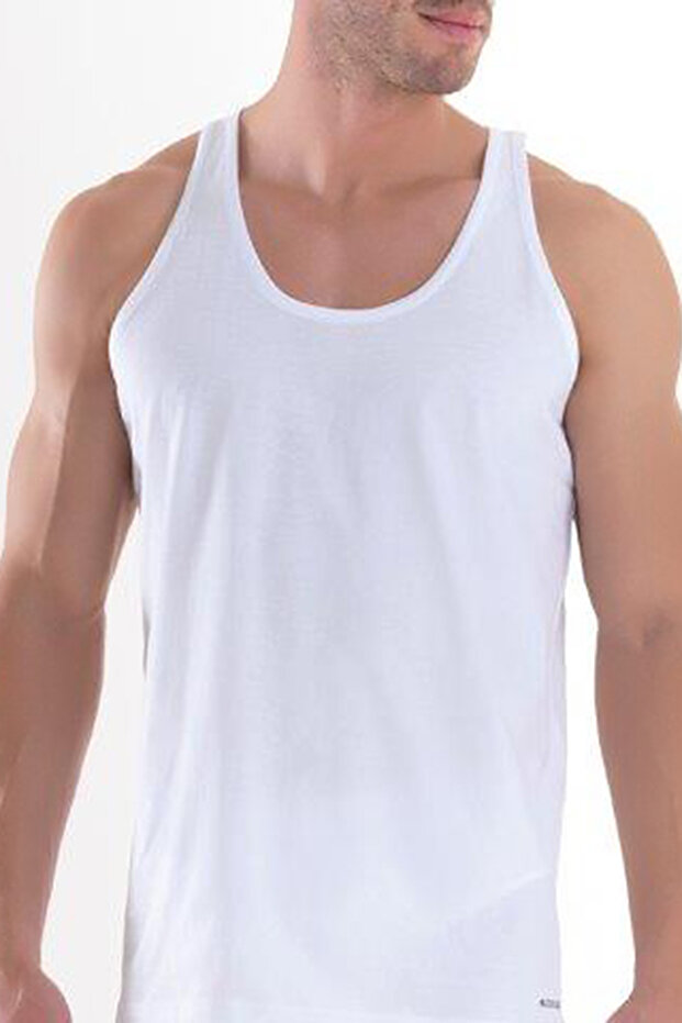 9225 Erkek Atlet Loose Fit Beyaz Xxl