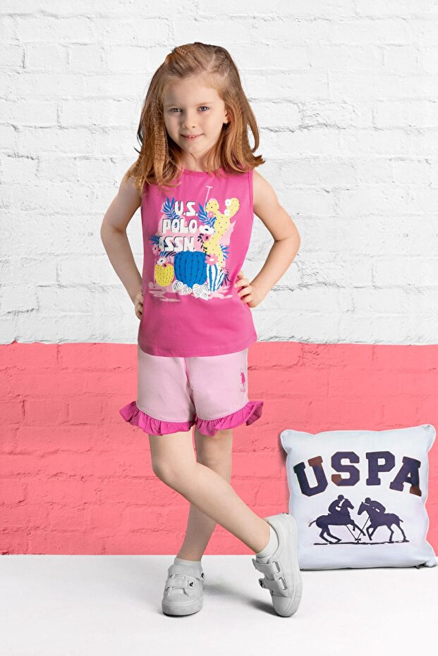 Fuchsia Licensed Girl's Shorts Set