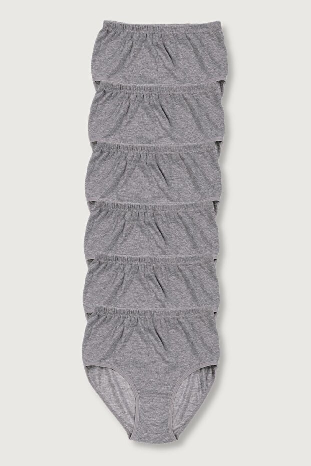 Women's Gray 6-Pack Ribana Bato Panties ELF568T0922CCM6