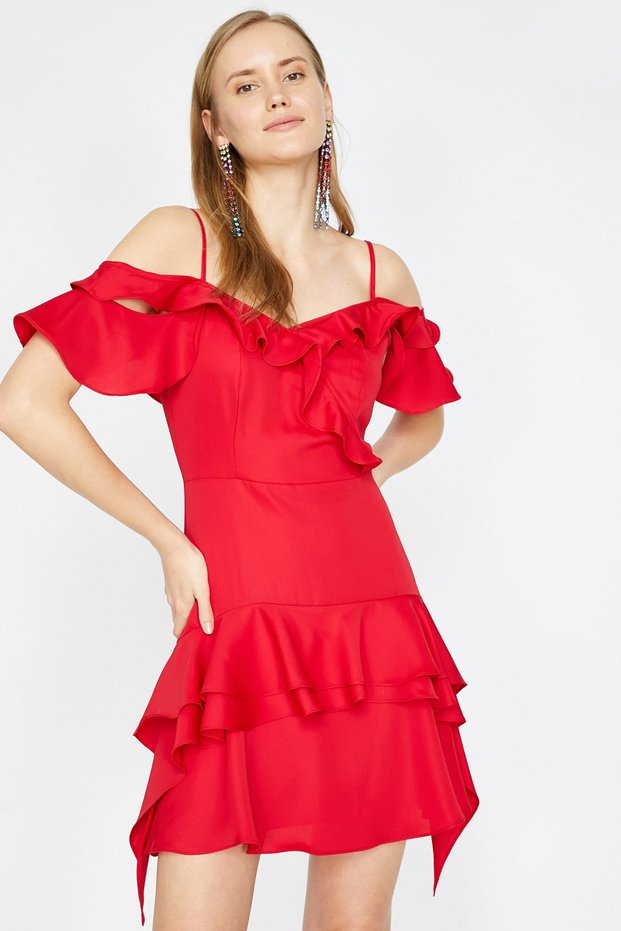 Women's Red Dress 9YAK84669FW