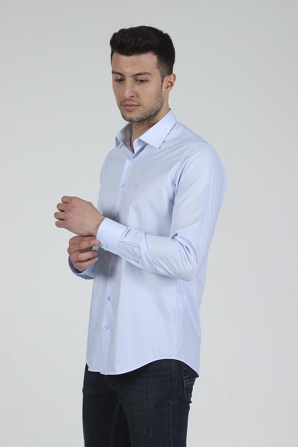 Slim Fit Uzun Kollu Erkek Gömlek 525-db02 - 3