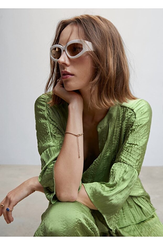 Pilili Saten Bluz - 6