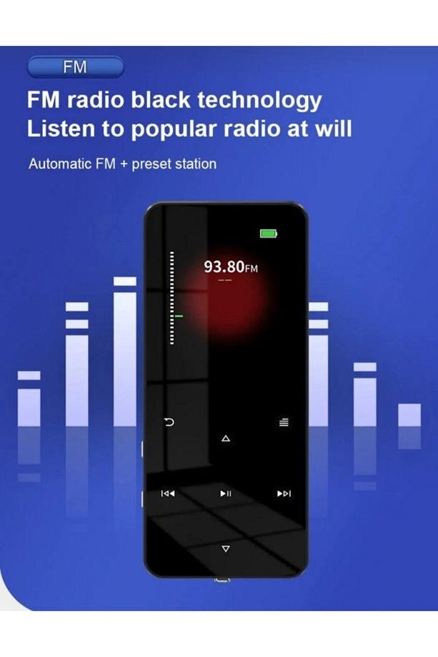 Bluetooth Lu Mp3-mp4 Çalar Ses Kayıt Fm Radyolu Şarjlı Mp4 Player Dahili Hoparlör 8gb Hafızalı - 4