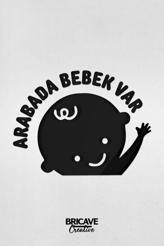 There's a Baby in the Car Car Window Sticker 28x22cm