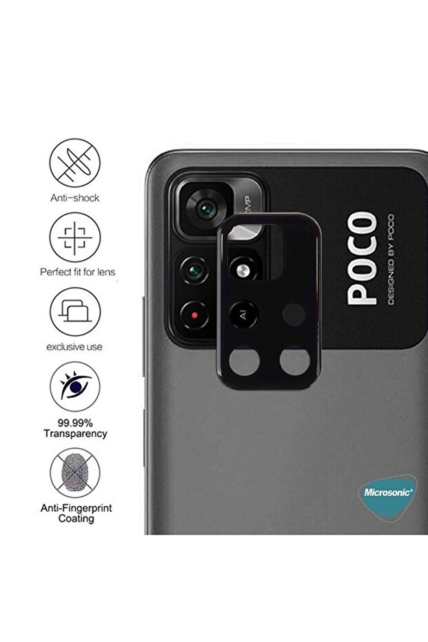 Xiaomi Poco M4 Pro Camera Lens Protection Glass V2 Black