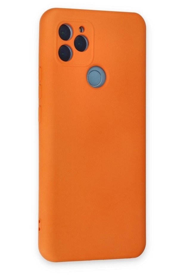 General Mobile Gm 22 Case Nano Velvet Inside Orange Color Silicone Cover