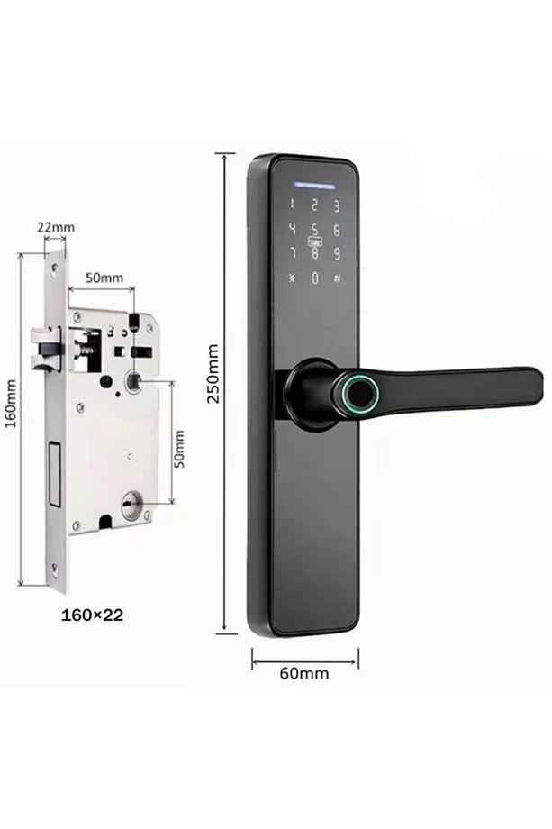 Parmak Izli Kilit, Akıllı Kilit Sistemi Tuya App, Yüksek Kalite 50mm Nks-1 - 3