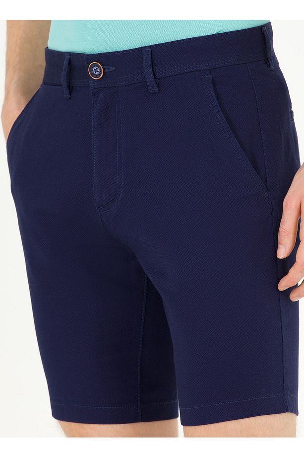 Normal Bel Regular Fit Lacivert Erkek Bermuda Şort Desta23y - 5