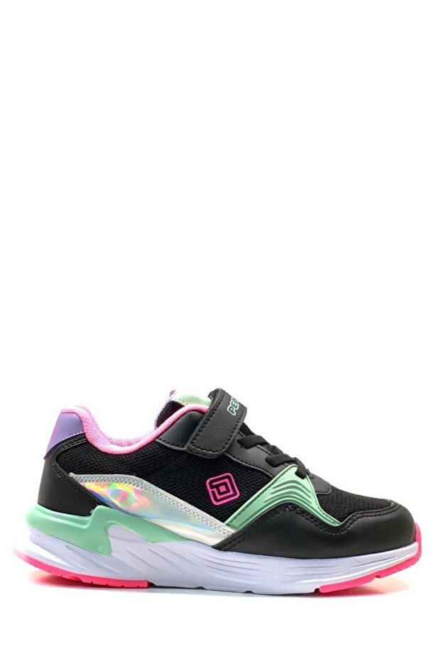 1335 Orthopedic Girl's Black/Pink Sneaker