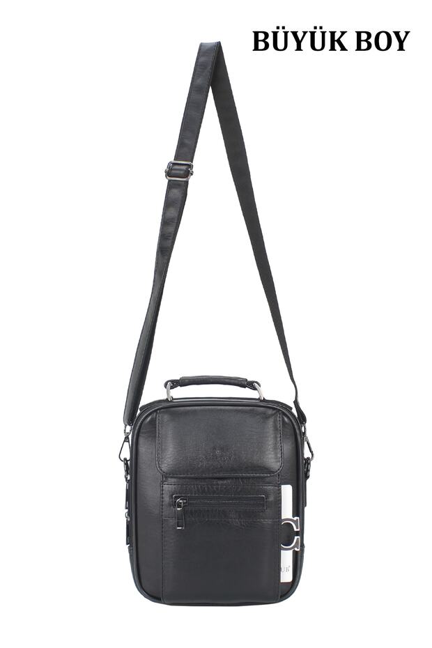 Muscular Men's Shoulder Bag Large Size Metal Body Waterproof Fabric