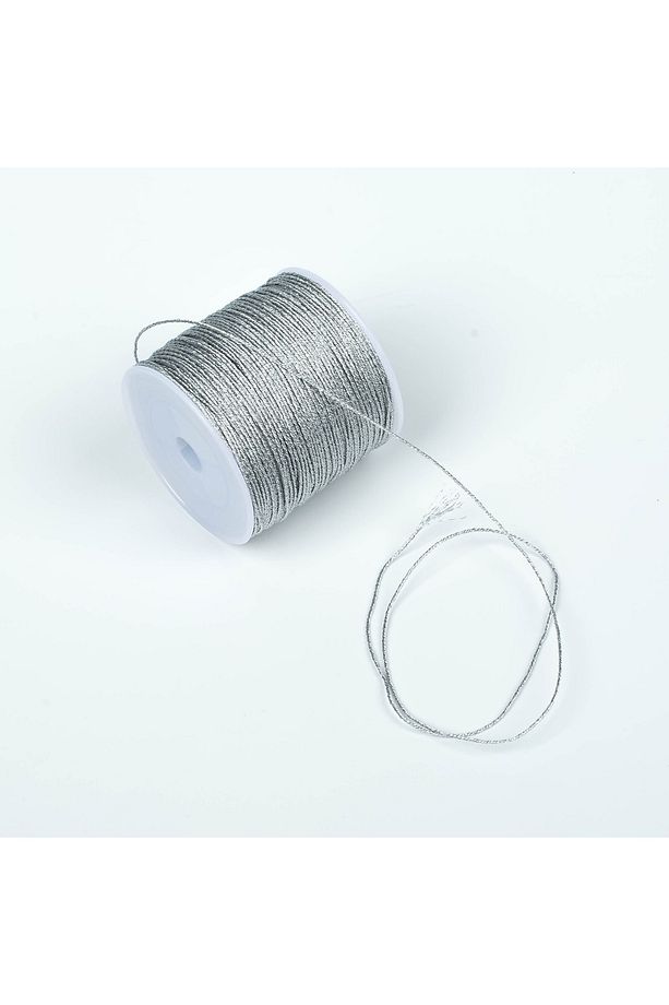 10 Metre - 0.80 Mm Simli Paraşüt Ipi, Bileklik Ipi, Takı Ipi, Örgü Ip, Gümüş Renk. 1. Kalite - 4