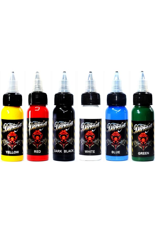 Kalıcı Dövme Boyası Seti Profesyonel Dövme Boyası 6 Renk 30 Ml - 1