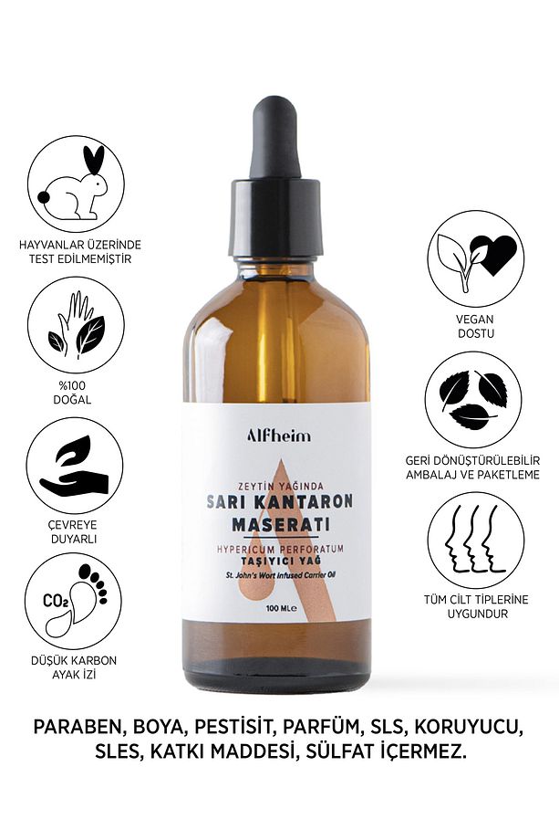 Sarı Kantaron Maseratı Taşıyıcı Sabit Yağı Sarı Kantaron Yağı Aromaterapi 100 ml - 1