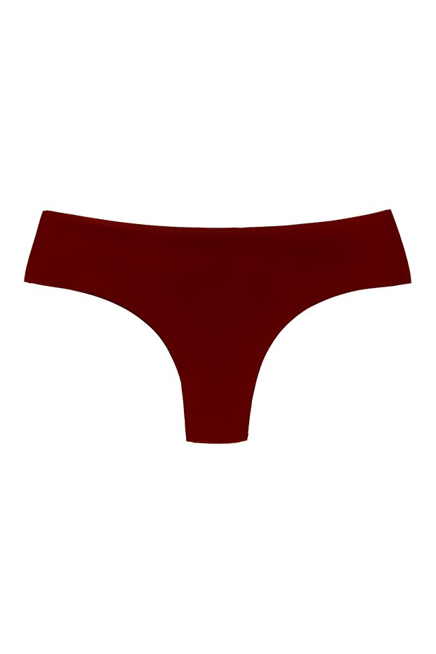 Interlock No Trace Ghost Seamless Brazilian Women's Panties | Burgundy