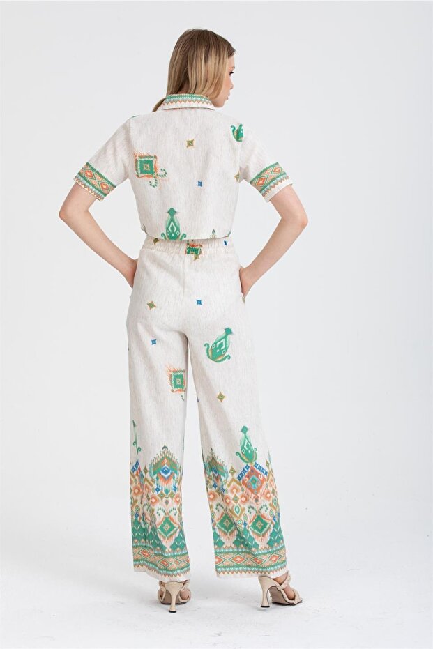 بنطلون كليم منقوش - 1